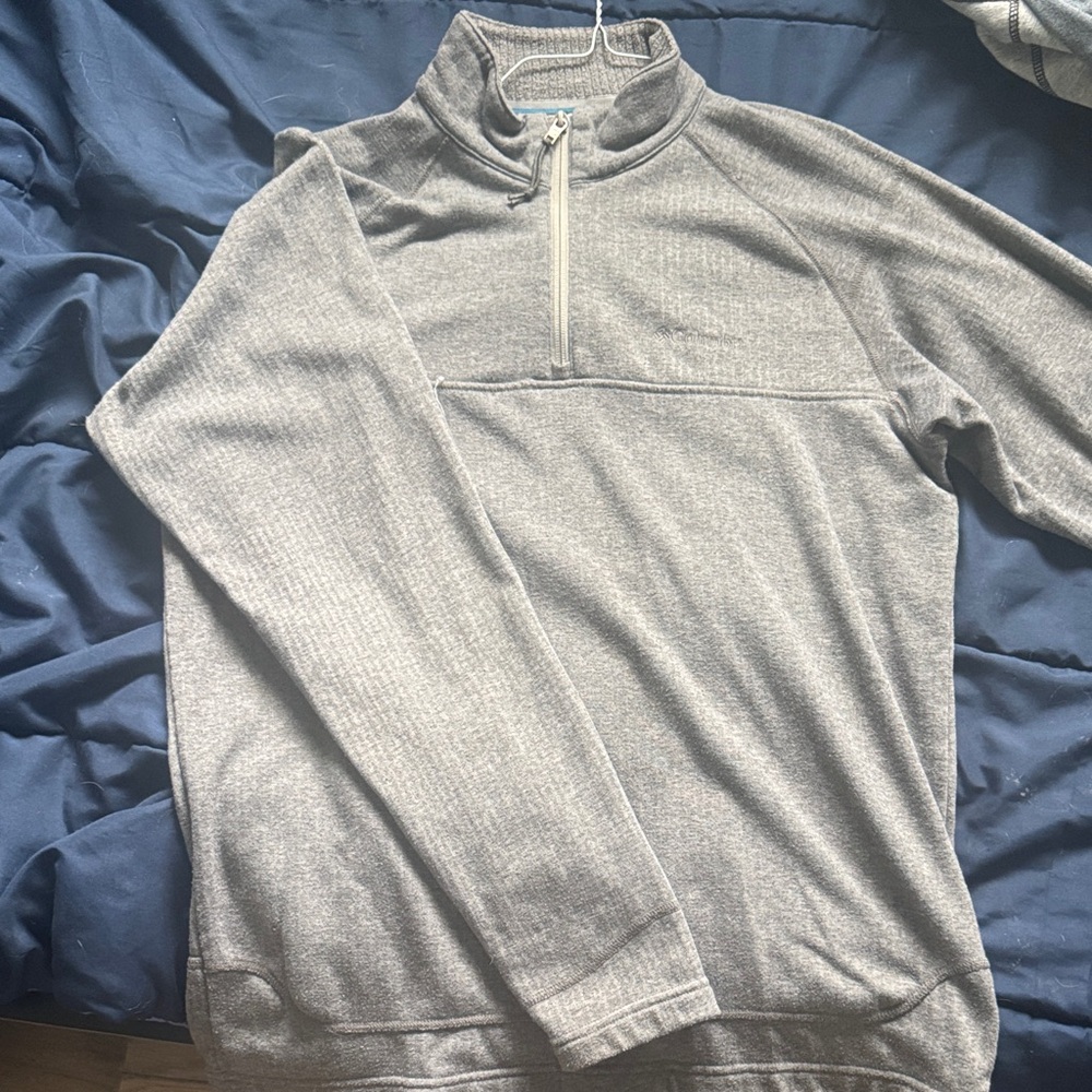 Men's Classic Gray Zip-Up Sweater